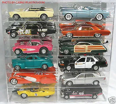 Model Car Diecast Display Case 1/18 Scale 12 Car Compartment • $129