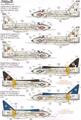 Xtradecal X72200 BAC/EE Lightning T.4/T.5 Part 1 1/72 • £8.95