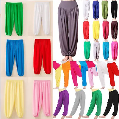 $22.32 • Buy Womens Girls Toddler Kids Aladdin Harem Genie Pants Yoga Sports Gym Trousers