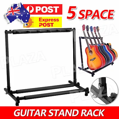 $32.95 • Buy Guitar Stand Fits 5 Guitars Tidy Storage Display Rack Metal Padded Foam Stylish