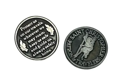 Double-Sided Purity Pocket Token  Saint Christopher  Solid Pewter 1  Coin New • $8.95