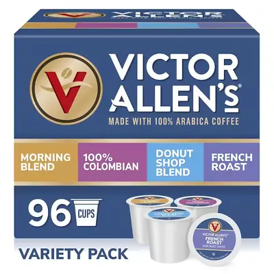 Victor Allens Variety Pack Coffee 100% Arabica Coffee (96 Single Serve K-Cups) • $53.74