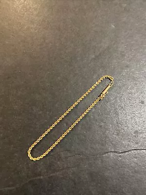 Vtg 14k Yellow Gold Chain Twist Rope Bracelet • $158