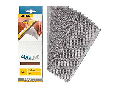 Abranet Net Sheets 3 X 9 Inch/Grit 80 / Mesh Sandpaper Sanding Sheet Hook And... • $39.47