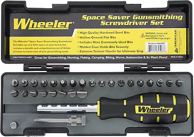 Wheeler 26 Bit Gunsmith Screwdriver Set Space Saver Tool Gunsmithing Firearm • $22.23