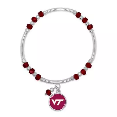 Virginia Tech Ivy Stretch Bracelet Silver Jewelry Gift VT • $22.49