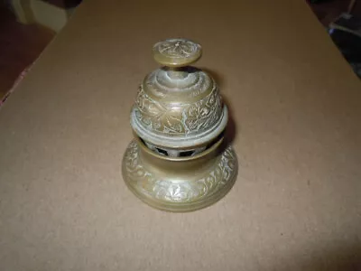 Vintage Brass Bell With Matching Base.  Made In India. • $27.75