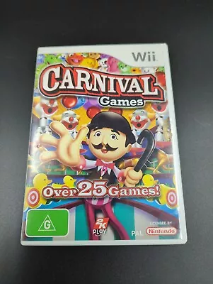 Carnival Games + Manual (Nintendo Wii) FAST FREE POST • $7.95