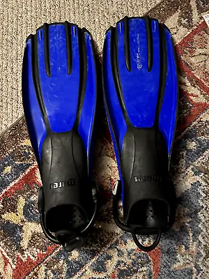 Mares Avanti Quattro Plus Open Heel Bungee Strap Fin Blue XL • $99