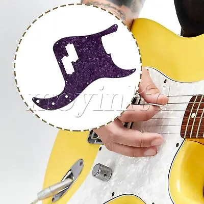 13 Hole P Bass Pickguard Purple Three-Layer For Guitar With Screw Set • $24.48