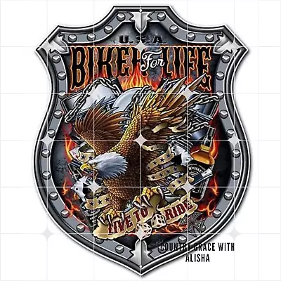 Sublimation Print Biker Life Eagle Ready To Press Heat Transfer • $2