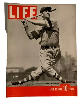 LIFE Magazine POLITICS BASEBALL Vintage Volume 4 #17 April Issue 1938 1930s • $17