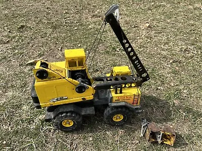 1983-'86 Mighty Tonka Pressed Steel Turbo-Diesel Crane - #3925 With Bucket • $39.99