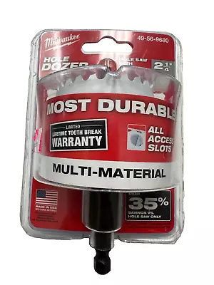 Milwaukee 49-56-9680 2-1/4 In. Hole Dozer™ Bi-Metal Hole Saw With Arbor • $15.99