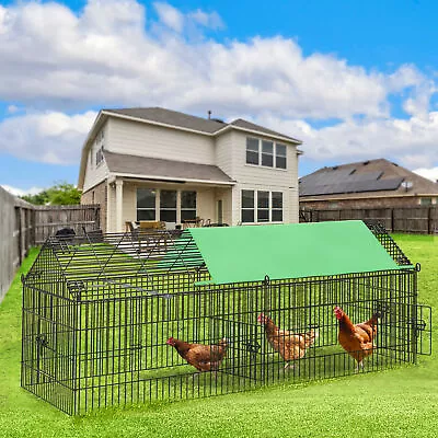 Large Metal Chicken Coop Hen Run House Spire Walk-in Cage 72 X29.5 X29.5 Poultry • $54.23