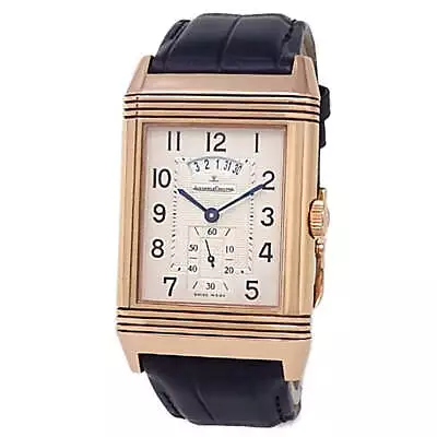 Jaeger-LeCoultre Grande Reverso Duodate 18k Rose Gold White Men's Watch Q3742420 • $12390