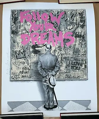 Follow Your Dreams PINK Street Connoisseur Mr. Brainwash POP ART Print Rockwell • $2400