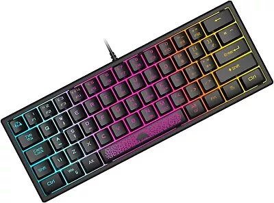 ZIYOU LANG K61 60% Percent Gaming Keyboard RGB Chroma Backlit Wired Mechanical • $29.99