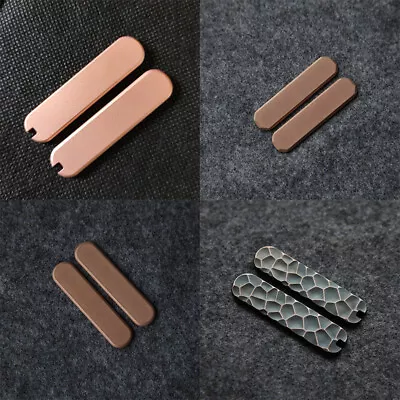 1 Pair DIY Red Copper Knife Handle Scales For 58MM Victorinox Swiss Army Knives • $32.99