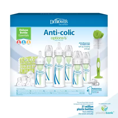 Dr. Brown’s Natural Flow® Anti-Colic Options+™ Deluxe Bottle Essentials Gift Set • $38.99