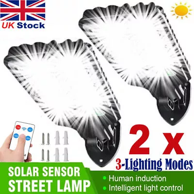 LED Solar PIR Motion Sensor Street Wall Light Security Outdoor Garden Lamp • £10.91