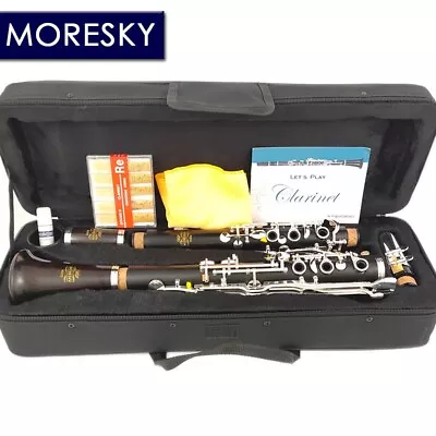 MORESKY Oehler System Clarinet G Tune Ebony Clarinet Silver Plated Keys M202 • $400