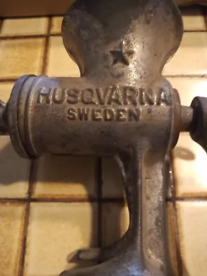 Husqvarna Meat Grinder Mincer Scandinavian No. 3 Vintage Hand Table Top Grinder • £0.99