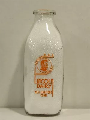 SSPQ Milk Bottle Lincoln Dairy West Hartford CT HARTFORD CO 1969 Cottage Cheese • $19.99