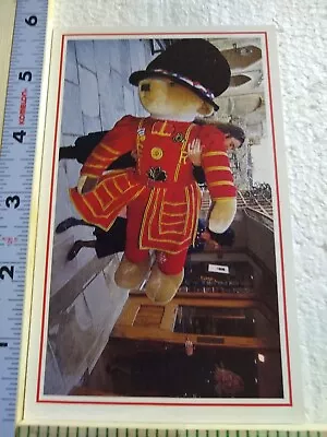 Postcard Plush Bear Tower Of London Yeoman Warder Or  Beefeater  Guide • £8.77