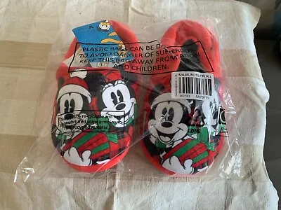 £6.99 • Buy Kids Disney Mickey/Minnie Mouse  Mule Slippers Size Large