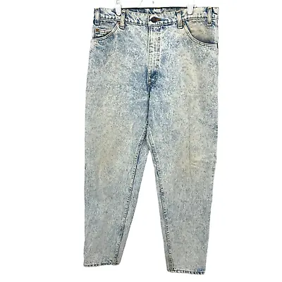 Levis Vintage 90s Mens 550 Acid Wash Jeans Orange Tab Size 36x32 Made In USA • $39.99