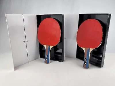 $73.99 • Buy Set (2) Killerspin Ping Pong Paddles Red & Black Both W/ Box Excellent Preowned