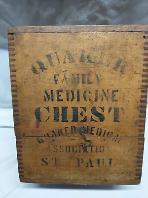 Antique Wood Quaker Family Medicine Chest • $199.99