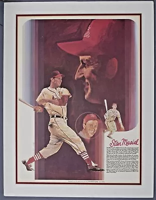 Stan Musial Signed Auto Autograph Vintage Coca Cola Coke Lithograph Musial Loa • $129