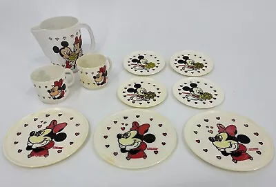 Vintage Children’s Plastic Mickey Mouse Tea Set Italy HG Industries Disney • $20