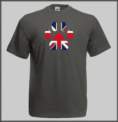 Sled Dog Spirit Uk Gb Paw Husky T Shirt Cani Cross Bike Scooter Jor Union Jack • £14.07