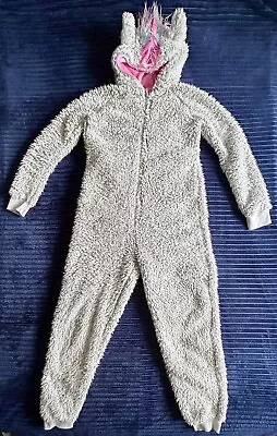 Girls F&F Unicorn Onsie (not Gerber) One Piece Suit 13-14 Years Bodysuit Fluffy • £11.99