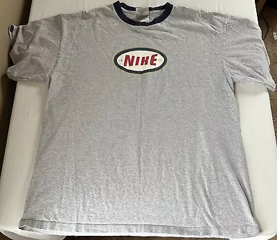 Vintage Nike T-Shirt Mens Large Made In USA Center Patch 90s Nice! • $21.99