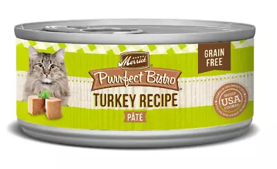 Merrick Purrfect Bistro Grain Free Wet Cat Food Turkey Recipe Pate - 5.5 Oz.(24) • $35.71