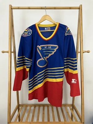 $99.95 • Buy VTG St. Louis Blues NHL Blank Hockey Starter Patch Stitched Jersey Size XL