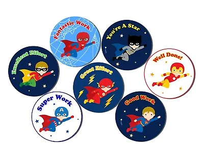 £2.49 • Buy Well Done Reward Stickers  School Teachers Award  Parents Kids Nursery Superhero