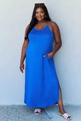 Ninexis Cami Side Slit Maxi Dress In Royal Blue • $24