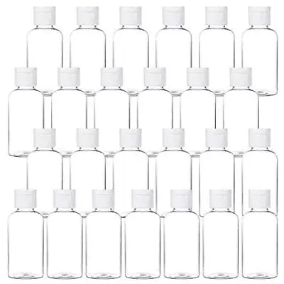50ml Plastic Empty Bottles Clear Travel Containers Travel Size Bottles With Flip • $14.42