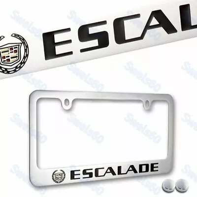 Cadillac ESCALADE Chrome Plated Brass License Plate Frame Officially Licensed • $77.99