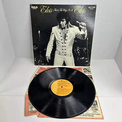 Elvis Presley Lp Lsp-4445 That’s The Way It Is Orange Label • $29.95
