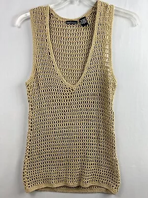 Moda International Crochet Tunic Sweater  Dress Womens Small Loose Knit  Boho • $15.73