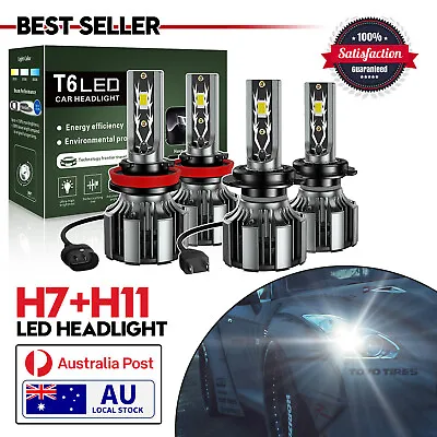H7 H9 LED Headlight Globes Hi-Lo Beam Bulbs For Holden Commodore VE 2006-2013 • $47.39