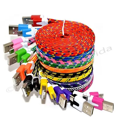 LOT Braided Micro USB Charger Cable Cord Sync For Android Cell Phone Lot • $6