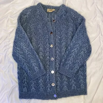 Vintage 100% Mohair Wool Sweater Made In Italy By Selma Milano Size 12 Blue • $100