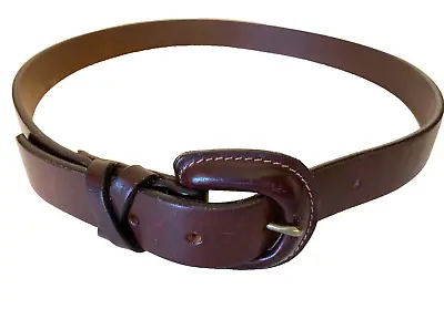 Eddie Bauer Men's Italian Leather Belt Brown 1 1/8  Wide Size L • $8.95